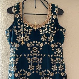 Dark green Indian suit